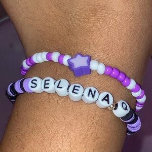 2 bracelets.inspired by Selena.Q favorite colors